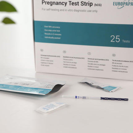 EUROPAPA® Healthcare 10 īpaši jutīgs grūtniecības tests - agrīna grūtniecības tests - grūtniecības tests - agrīna grūtniecības tests (10 gab.)