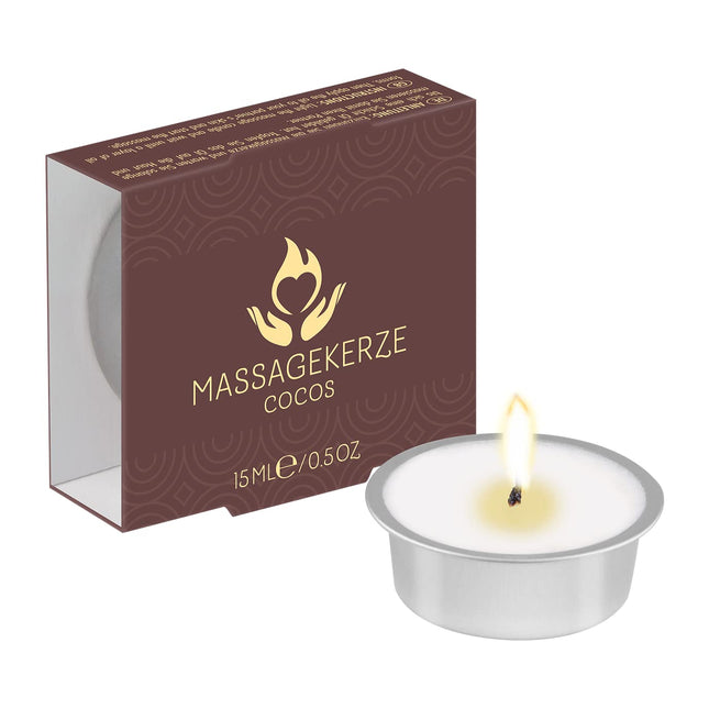 ICE masāžas svece ar kokosriekstu aromātu | Jutekliskās masāžas | Dabīgas sastāvdaļas | Kopjoša formula | Dāvana jūsu partnerim | 15 ml