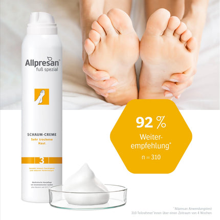 Allpresan Foot Special No. 3 Original putu krēms – ļoti sausu pēdu ikdienas kopšanai, vegāns, 200 ml