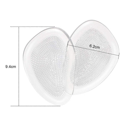 URAQT Fusspolster Pads,3 Paar Silikon Pads Vorfuß Gelpolster Vorderfuß Schuheinlagen Antislip für Gelpolster Vorderfuß Fersenschutz High Heels Schuhpads, Einlegesohlen Vorfuß, Ballenpolster