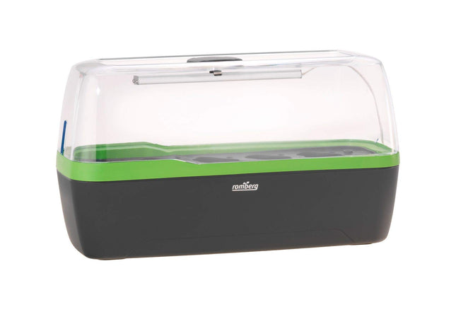 Romberg 16294397 BoQube siltumnīca un puķu pods L plus LED antracīta zaļa (Iekštelpu siltumnīcas)
