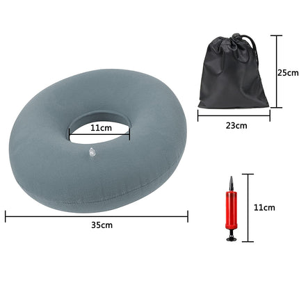 JHY hemoroīdu sēdekļa spilvens no poliestera, piepūšams sēdekļa spilvens, ortopēdisks apaļš spilvens hemoroīdiem, astes kaula sāpēm, grūtniecībai.