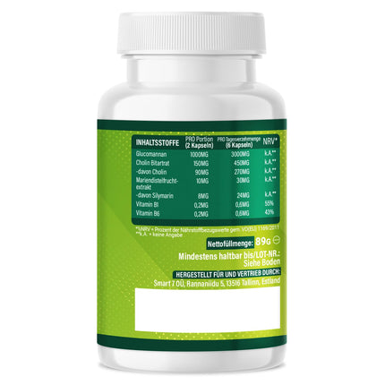 GREEN BURN® apetītes nomācošās kapsulas – īpaši augsta deva ar glikomanānu, holīnu, B1 + B6 vitamīniem – uztura bagātinātājs sievietēm un vīriešiem – atbalsta svara zudumu un vielmaiņu – ātrs un spēcīgs