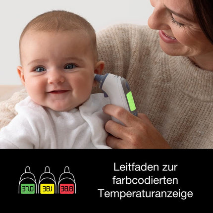Braun ThermoScan 7 ausu termometrs BRAIRT6520 | Vecuma precīzijas tehnoloģija | Krāsu kodēts digitālais displejs | Piemērots mazuļiem un maziem bērniem | Ārstu vidū vadošais zīmols(1)