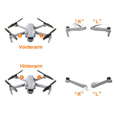 ONTOMYO oriģinālās Mavic Air 2S sviras rezerves daļas DJI Air 2S dronam (kreisā aizmugurējā svira)