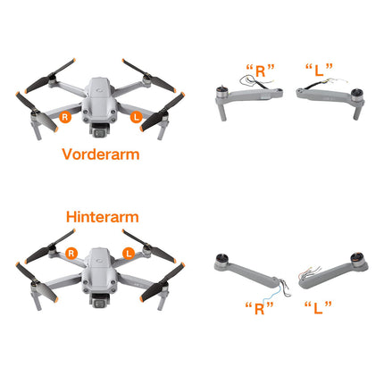 ONTOMYO oriģinālās Mavic Air 2S sviras rezerves daļas DJI Air 2S dronam (kreisā aizmugurējā svira)