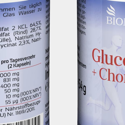 BIOMENTA glikozamīna + hondroitīna komplekss - 60 alergēnu nesaturošas augstas devas kapsulas ar glikozamīna sulfātu, augstas devas hondroitīna sulfātu + hialuronskābi, cinku, selēnu - augstākā kvalitāte