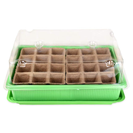 Schramm® audzēšanas komplekts siltumnīcai, audzēšanas paplātes podi, iekštelpu siltumnīca, 27 x 19 x 11 cm, 24 audzēšanas podiem, audzēšanas komplekts mini siltumnīcai