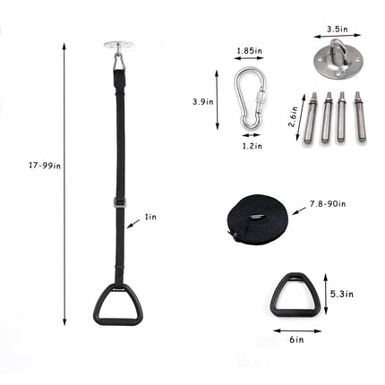 lqwidyf Gultas trapece vecāka gadagājuma cilvēkiem, kāpnes, gulta, palīdz pievilkt rokturus invalīdiem, pie griestiem stiprināma trapece gultas mobilitātes pārvietošanai, piemērota slimnīcai, guļamistabai, gulta, mobilā