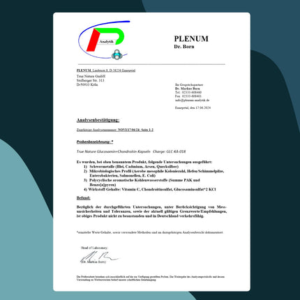 Glikozamīna hondroitīns augstā devā - lielais iepakojums: 360 kapsulas (pietiek 6 mēnešiem) - ar C vitamīnu (veicina normālu kolagēna veidošanos) - farmaceitiskā kvalitāte - ražots Vācijā - ĪSTA DABA