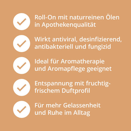 Casida® Roll-On "Miers un relaksācija" - pretstresa aromāta rullītis ķermeņa, prāta un dvēseles relaksācijai - aromātiskā eļļa, aromātiskā eļļa, ēteriskā eļļa aromātiskai kopšanai, esot ceļā - 10 ml (Miers un relaksācija)