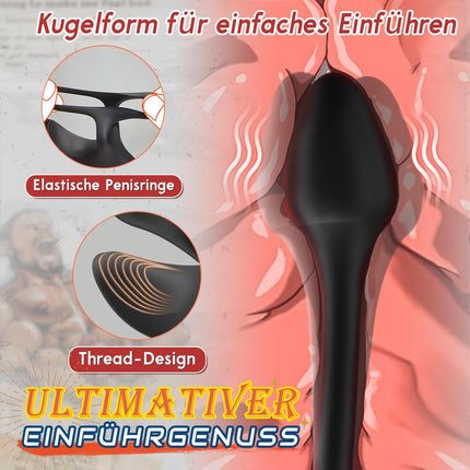 Anālais vibrators prostatas stimulācijai vīriešiem ar dzimumlocekļa gredzenu Seksa rotaļlietas vīriešiem Anālais dildo Anālais aizbāznis Anālie vibratori vīriešiem Anālā aizbāžņa vibratoru komplekti vīriešiem ar 9 vibrācijas režīmiem Seksa rotaļlietas