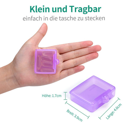 Opret 3 tablešu iepakojuma kaste, tablešu konteiners lietošanai ceļā, mazs pārnēsājams tablešu kaste, mazs tablešu konteiners vitamīniem, zivju eļļai un tabletēm (zili violeti rozā)