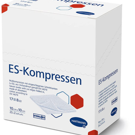 ES kompreses sterilas 10 x 10 cm 8 locīšanas, 25 x 2 gab.