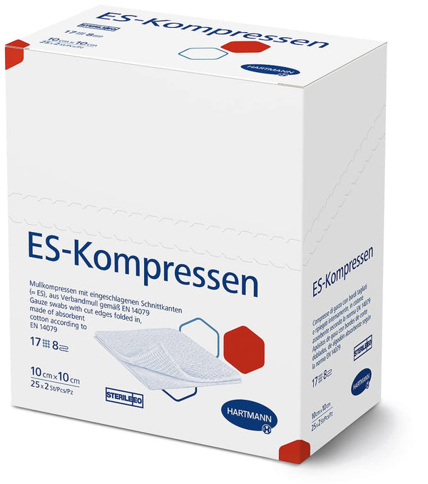 ES kompreses sterilas 10 x 10 cm 8 locīšanas, 25 x 2 gab.