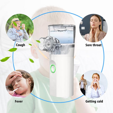 Joycabin inhalators pieaugušajiem un bērniem, inhalatori, uzlādējams inhalators ar pārnēsājamu dizainu, klusi inhalatori ar iemutni un 2 maskām, regulējama aerosola migla