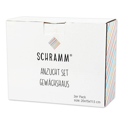 Schramm® divdaļīgs audzēšanas komplekts siltumnīcas audzēšanas paplātes podiem iekštelpu siltumnīcai 18,5 x 14,5 x 7 cm 24 audzēšanas podiem audzēšanas komplekts mini siltumnīca melna 2 gab.