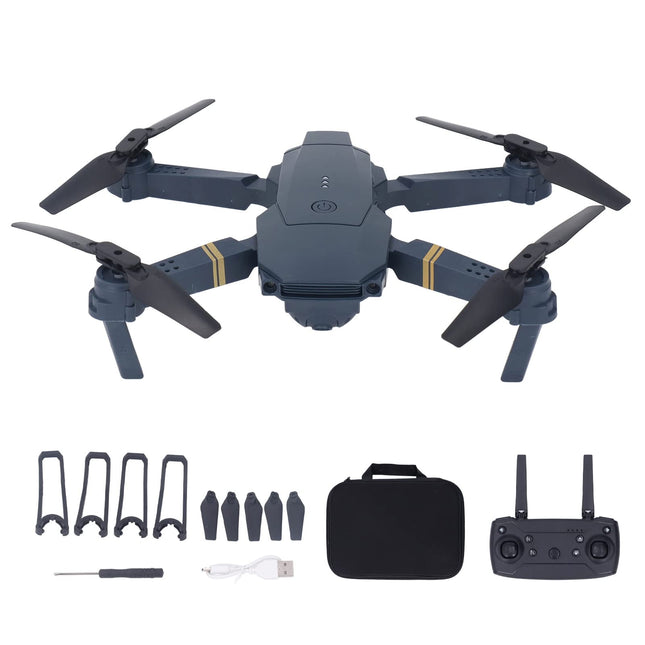 WiFi drons, RC FPV drons ar 720P HD aerokameru, salokāms kvadrokopters ar 360° rotējošu bezgalvas režīmu, bērniem, pieaugušajiem un dronu iesācējiem