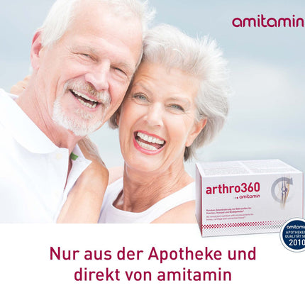Amitamīns arthro360, 120 lielas devas kapsulas, aptiekas kvalitāte, 15 barības vielas locītavām un kauliem ar glikozamīnu, hondroitīnu, MSM, individuāli higiēniski iepakotas