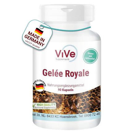 Peru pieniņa 500 mg - 90 kapsulas - standartizēts līdz 4% 10-HDA - augsta kvalitāte saskaņā ar ISO standartiem - maigi sasaldēts | Kvalitāte no Vācijas, ko nodrošina ViVe Supplements