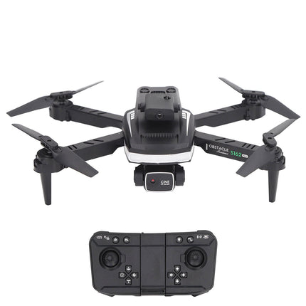 S162 RC salokāms drons, kabatas RC kvadrokopters ar 4K HD FPV dubulto kameru iesācējiem, bezgalvas režīms, 360 grādu pagrieziens, iebūvēts 1200 mAh litija akumulators, viegla lidošana