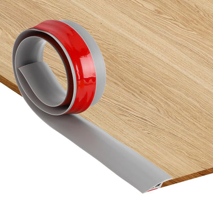 RANJIMA pašlīmējošs pārejas profils, PVC sliekšņa rampa, ieejas līstes, pārejas līste grīdai, augstuma regulēšanas profils, durvju sliede, pārejas sliede bez urbšanas paklāju flīzēm (pelēks, 1 m x 5 cm)