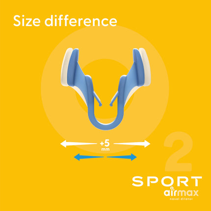 Air Max Sport deguna dilatatora izmēģinājuma komplekts - deguna dilatators labākai elpošanai - par 76% lielāka gaisa plūsma - 2 gabali S un M izmēros