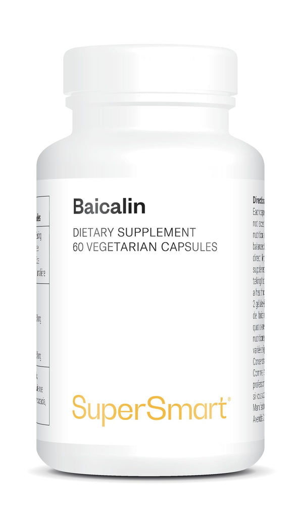 Baikalīns 500 mg dienā — Veicina aknu veselību — Palīdz attīrīt un detoksicēt aknas — Piemīt relaksējošas, pretvīrusu un pretiekaisuma īpašības — Vegāns — Supersmart
