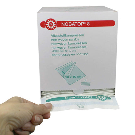 Noba pārsēji 8 kompreses 10x10 cm sterili, 50 x 2 gabali