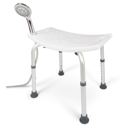 Dunimed dušas krēsls - regulējams augstums 39-52 cm - neslīdošs dušas sēdeklis - dušas palīglīdzeklis - vannas sēdeklis (bez atzveltnes)
