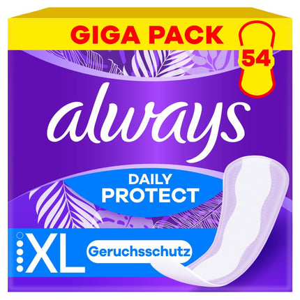 Always Daily Protect sieviešu ikdienas ieliktnīši, īpaši gari (54 ieliktnīši), giga iepakojumā, ar svaigu aromātu, piemēroti visām biksīšu formām, elpojoši, elastīgi