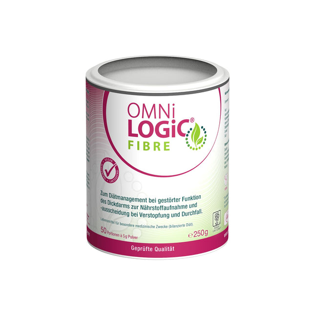 OMNi LOGiC ŠĶIEDRVIELAS, 50 porcijas (250 g), Šķiedrvielas, 100% ūdenī šķīstoša, Traucētām resnās zarnas funkcijām, Aizcietējumiem un caurejai, Vegāns, Bez glutēna, Bez laktozes