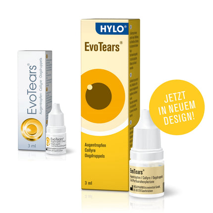 EvoTears® acu pilieni sausām acīm — unikāli, pateicoties perfluorheksiloktāna saturam un bezūdens, 3 ml