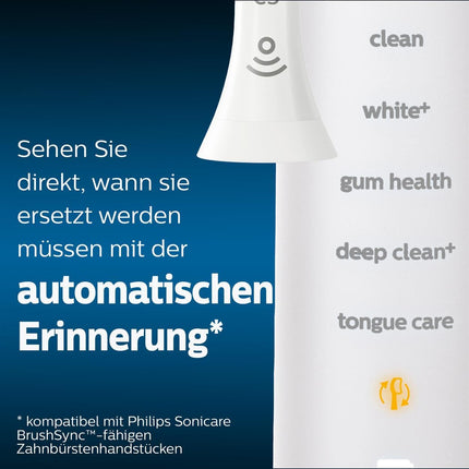 Philips Sonicare Original W2 Optimal White standarta zobu birstes uzgaļi Sonic zobu birstēm – 8 uzgaļu iepakojums, baltā krāsā (modelis HX6068/12)