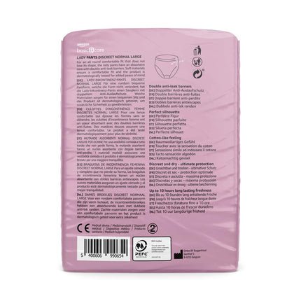 Amazon Basic Care sieviešu biksītes bez smaržas, diskrētas, lielas – 4 iepakojumi pa 7 (28 biksītes), baltas