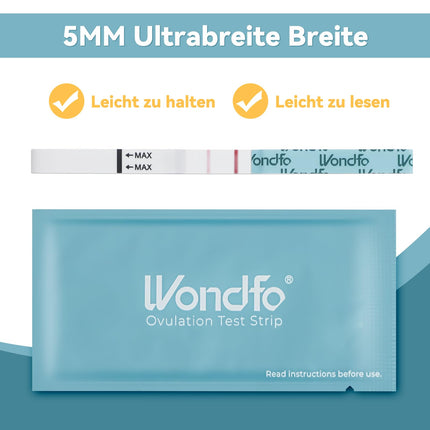 Wondfo ovulācijas tests 20x LH 0-65mIU/ml Nepārtrauktas ovulācijas dienas prognozēšanas auglības testa strēmeles Kvantitatīvi ovulācijas testi sievietēm mājās Nosakiet 2 maksimālās auglības dienas