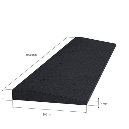 Gumijas rampa, 30 mm augsta sliekšņa rampa, apmales rampa, pārbraucamā rampa (melna)