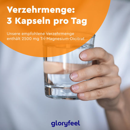 Magnija citrāta kapsulas - 2500 mg, no kuriem 400 mg elementārā magnija dienā - 210 kapsulas Tri-magnija citrāts ar augstu devu - vegāns, laboratoriski pārbaudīts, ražots Vācijā bez piedevām