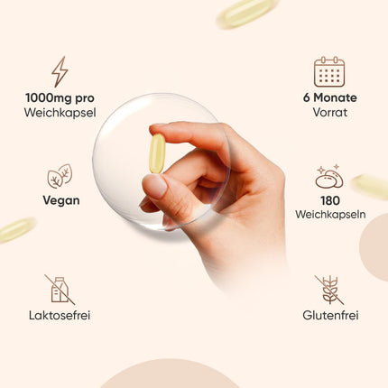 Omega 3 6 9 mīkstās kapsulas - no linsēklu eļļas - 180 vegānas mīkstās kapsulas - 1000 mg vienā mīkstajā kapsulā - alternatīva aļģu eļļai - alfa linolēnskābe, linolskābe, oleīnskābe - linsēklu eļļa - WeightWorld