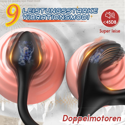 Anālais vibrators prostatas stimulācijai vīriešiem ar dzimumlocekļa gredzenu Seksa rotaļlietas vīriešiem Anālais dildo Anālais aizbāznis Anālie vibratori vīriešiem Anālā aizbāžņa vibratoru komplekti vīriešiem ar 9 vibrācijas režīmiem Seksa rotaļlietas