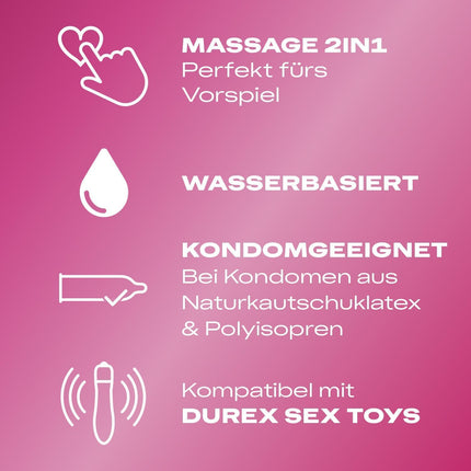 Durex Play 2 in 1 masāžas un lubrikants, alveja, 1 iepakojums (1 x 200 ml)