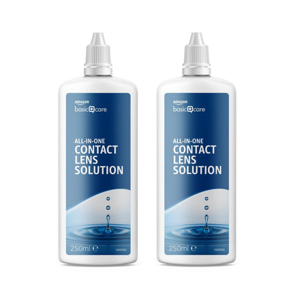 Amazon Basic Care universālais kontaktlēcu šķīdums, 2 x 250 ml (ievietojams pastkastītē)