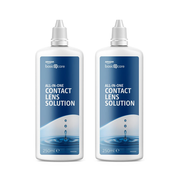 Amazon Basic Care universālais kontaktlēcu šķīdums, 2 x 250 ml (ievietojams pastkastītē)