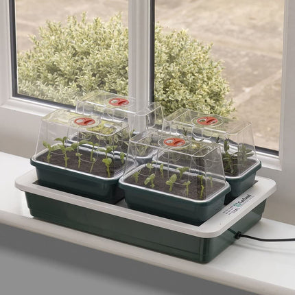 Garland elektriskā mini siltumnīca ar apsildi un ventilāciju, plastmasa, 4 daļas, 38,5 x 24 x 15,5 cm, dārzs