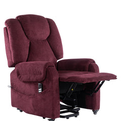 POLTRONE ITALIA Sofia 2 Motors PERSONALIZĒTS TV krēsls ar elektrisko piecelšanās palīglīdzekli Medicīnas ierīce 2 riteņi Mikroatsperu sēdeklis Netīrumus atgrūdošs senioru krēsls Relax krēsls Sarkans
