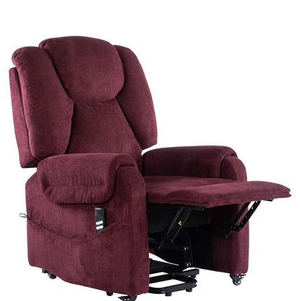 POLTRONE ITALIA Sofia 2 Motors PERSONALIZĒTS TV krēsls ar elektrisko piecelšanās palīglīdzekli Medicīnas ierīce 2 riteņi Mikroatsperu sēdeklis Netīrumus atgrūdošs senioru krēsls Relax krēsls Sarkans