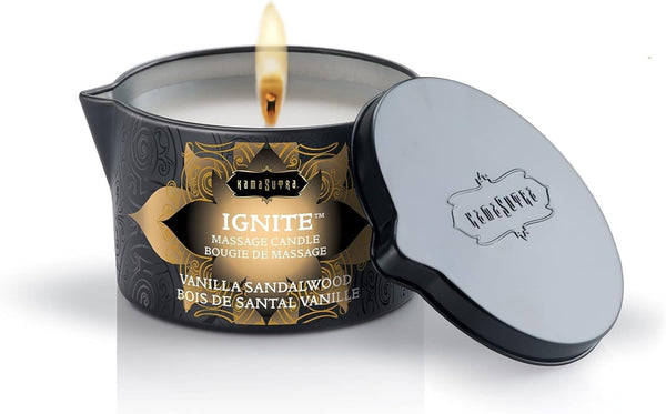 KamaSutra masāžas svece "Tahitian Sandalwood" (Tahitian Sandalwood), 1 iepakojums (1 x 170 g)