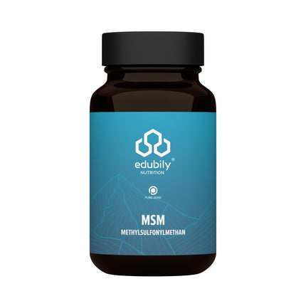 edubily nutrition® OptiMSM® MSM kapsulas - 2550 mg dienā - 99,9% tīra metilsulfonilmetāna bez piedevām - Augsta deva - Vegāns