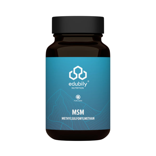 edubily nutrition® OptiMSM® MSM kapsulas - 2550 mg dienā - 99,9% tīra metilsulfonilmetāna bez piedevām - Augsta deva - Vegāns