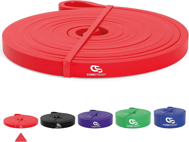 Coresteady fitnesa lente un gumijas lente sportam – izturīga gumijas pievilkšanās lente vīriešiem un sievietēm – spēka treniņiem un muskuļu veidošanai – treniņiem, fitnesam, pievilkšanās palīglīdzekļiem – fitnesa lente